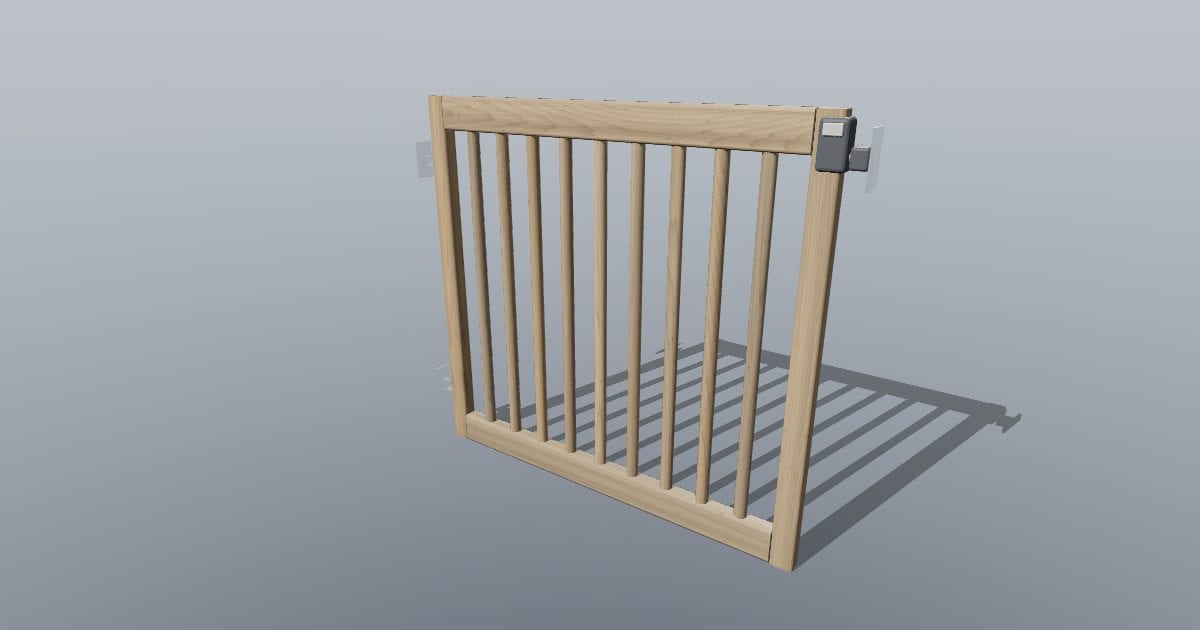 Wall-mounted baby gate (beech, screw-fit)