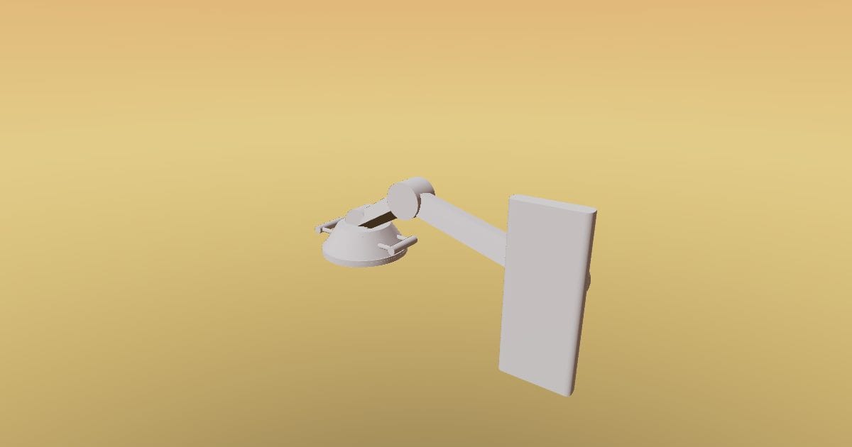 Wall mounted exam light - Original lighting CAD (OBJ)