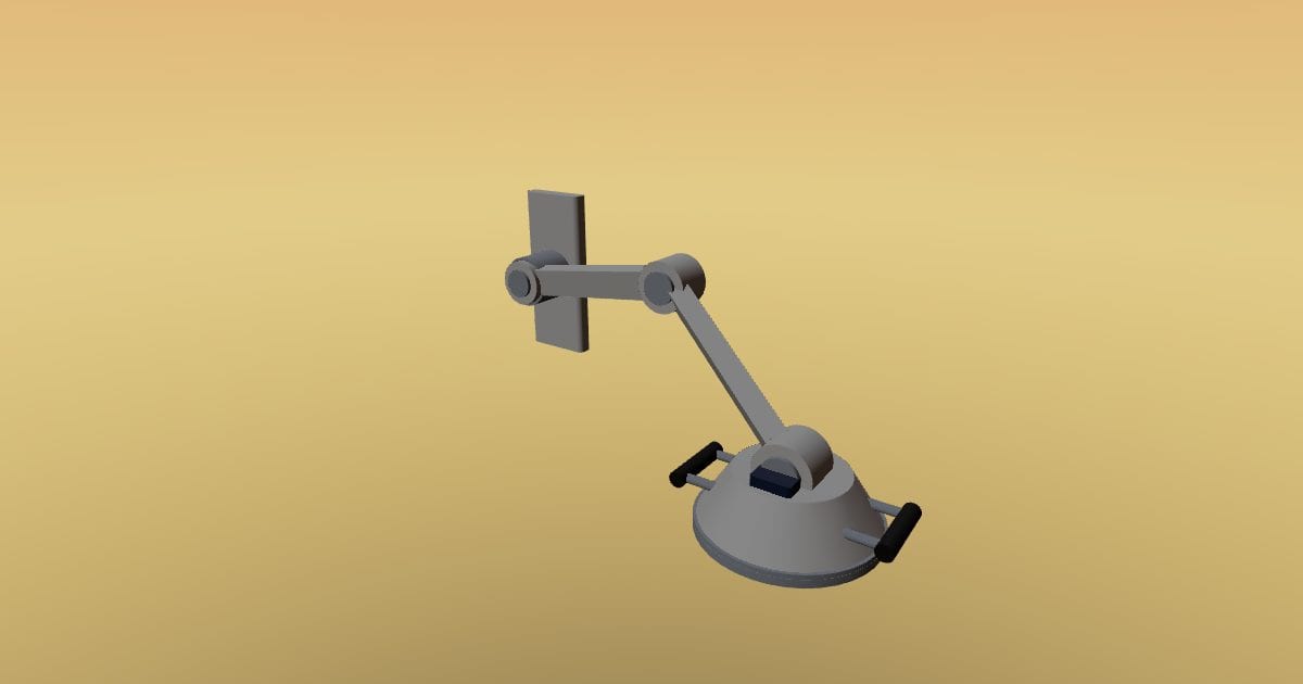 Wall mounted exam light - Original lighting CAD (X3D)
