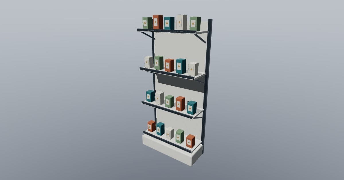 Wall shelving bay - Original Retail Fixture