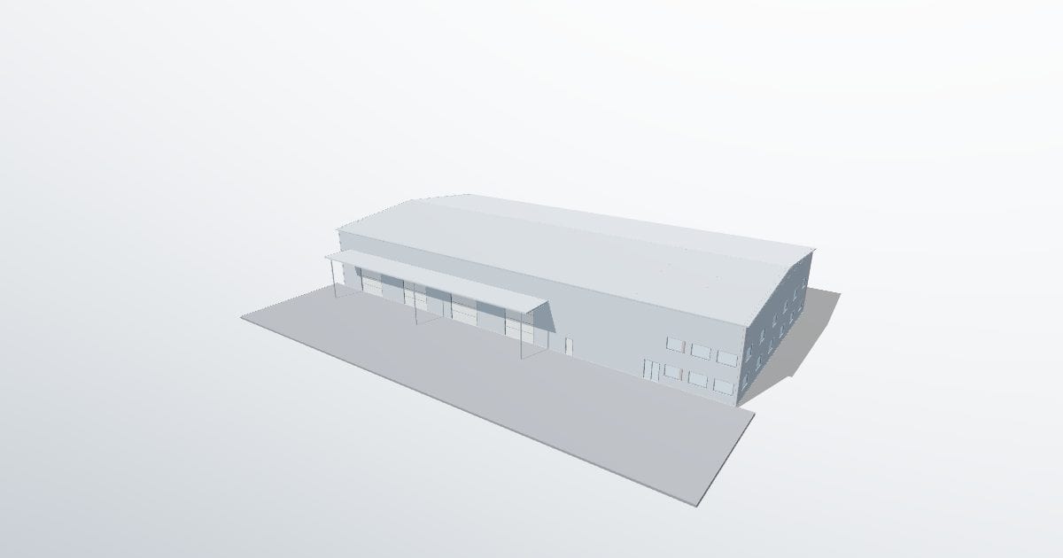 Warehouse with pallet racking (ifcXML)