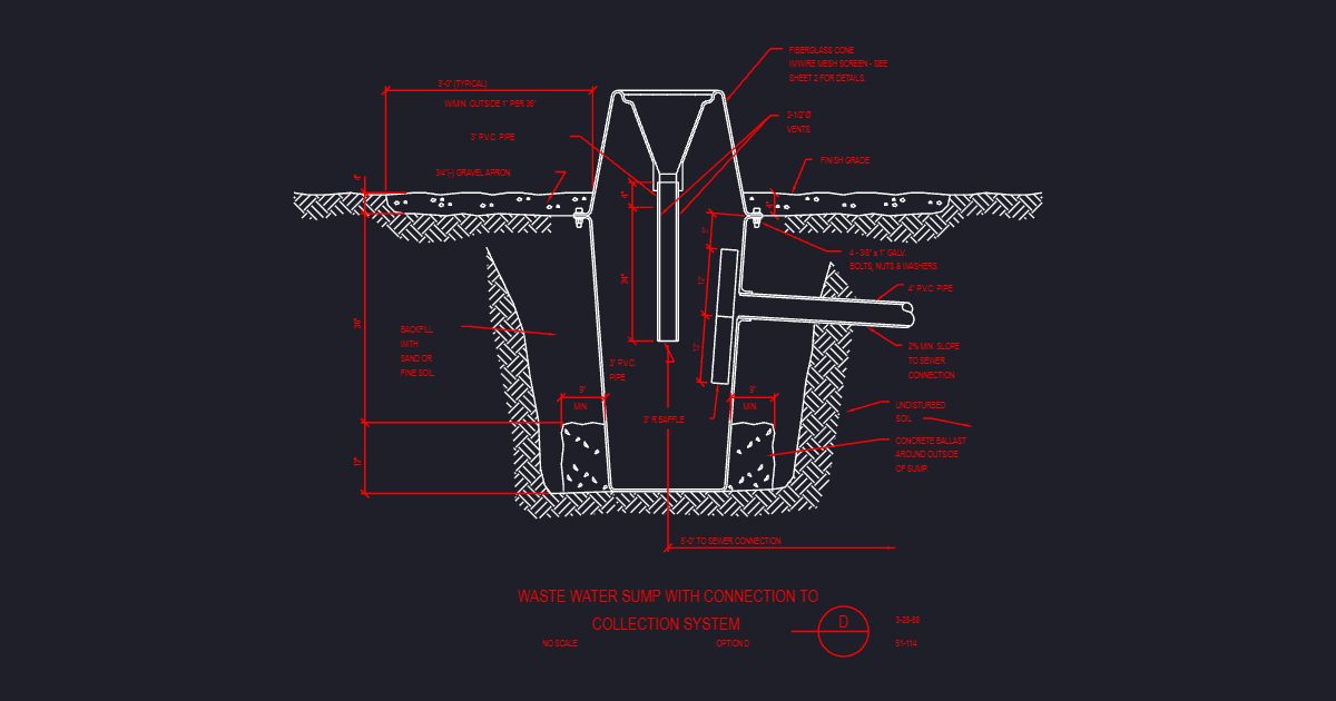 Waste Water Sump With Connection To Collection Sys (USFS 51_114)
