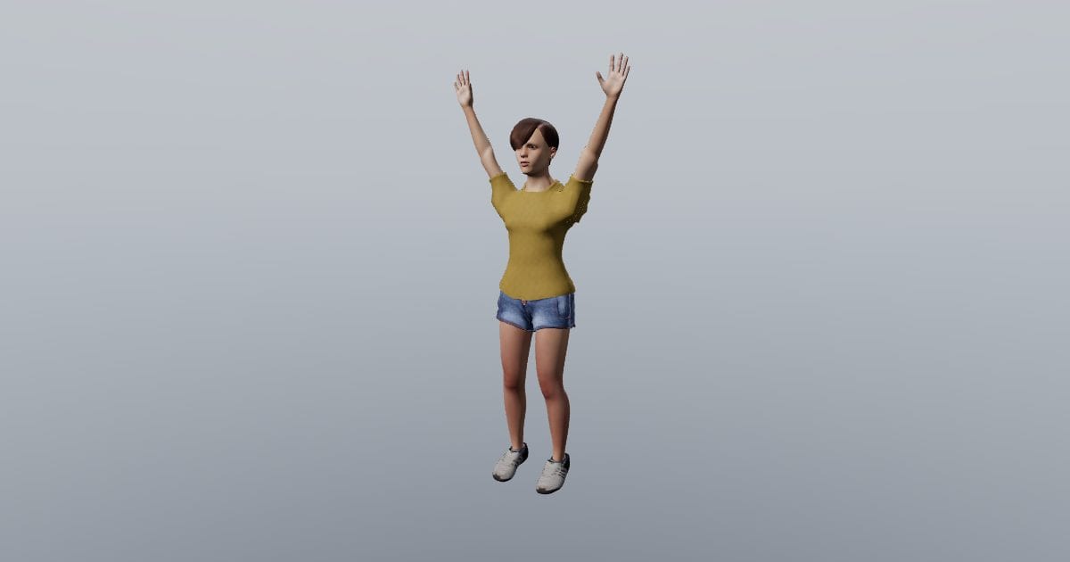 Waving both hands - 3D Person, Gestures