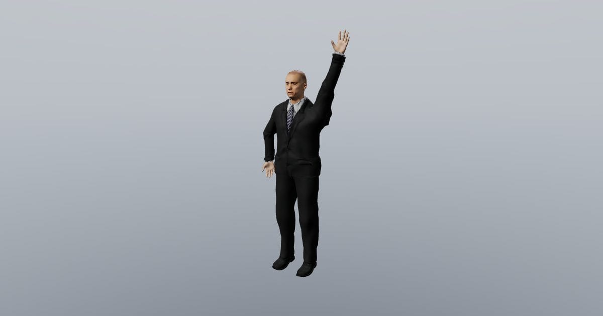 Waving hello - 3D Person, Gestures