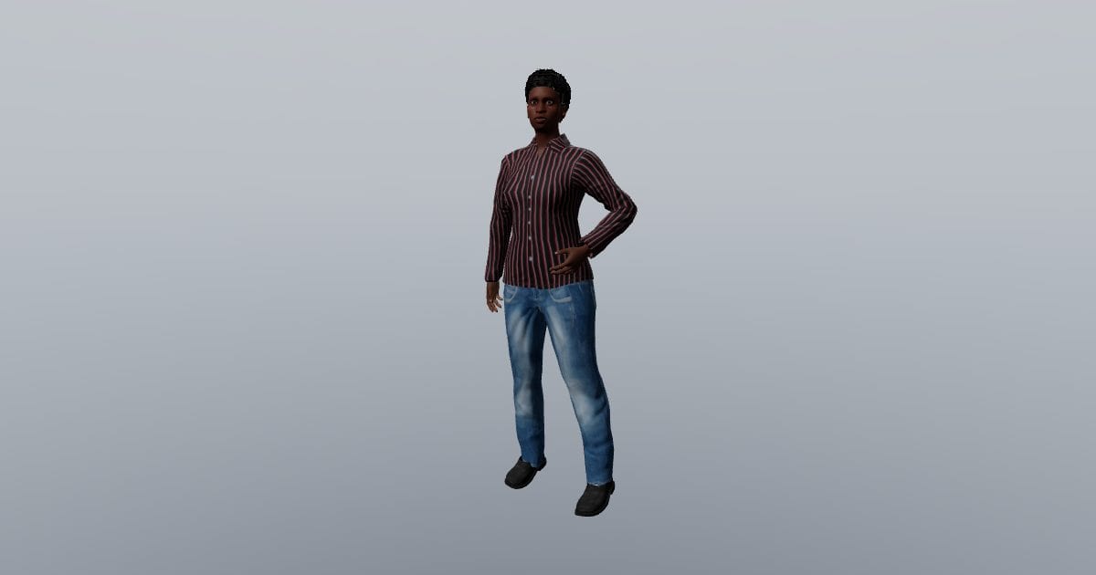 Weight on one leg - 3D Person, Standing