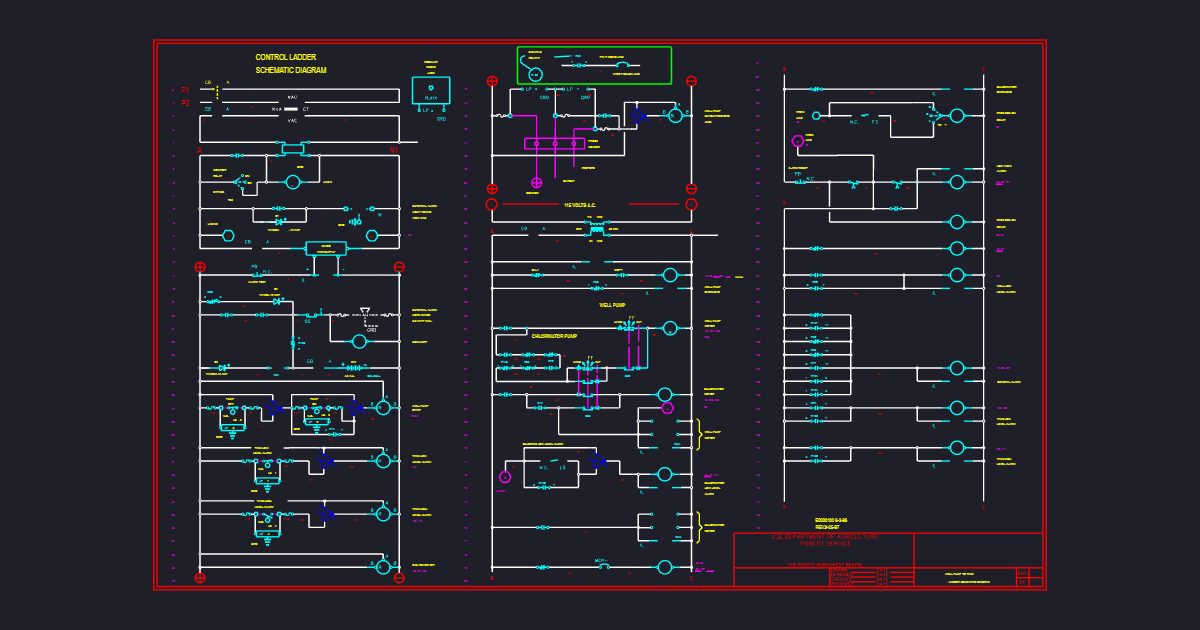 Well Pump To Tank Ladder Schematic Diagram (USFS E0000100)