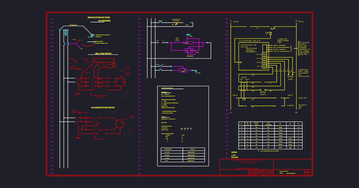 Well Pump To Tank Ladder Schematic Diagram (USFS E0000200)