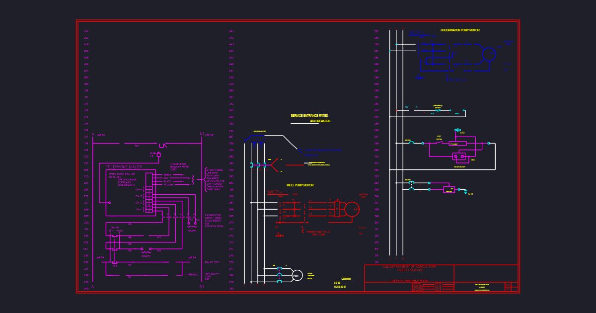 Well Pump To Tank Ladder Schematic Diagram (USFS E0000300)