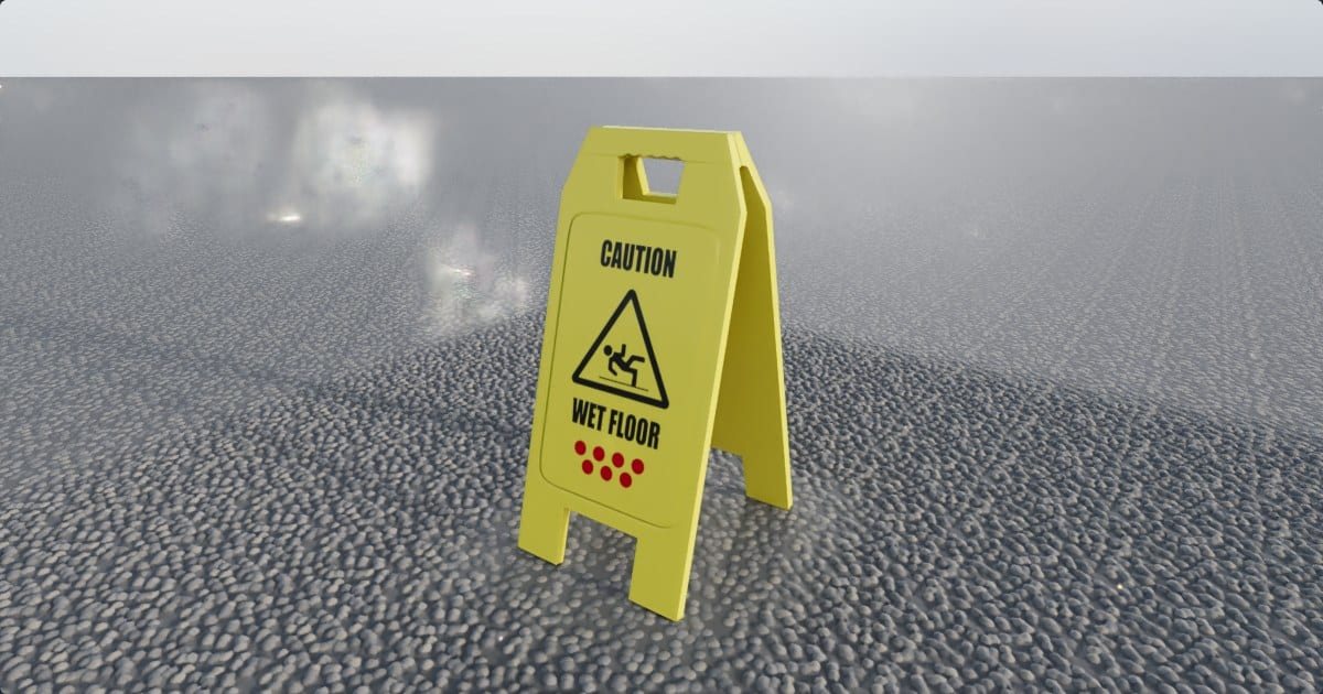 Wet floor sign