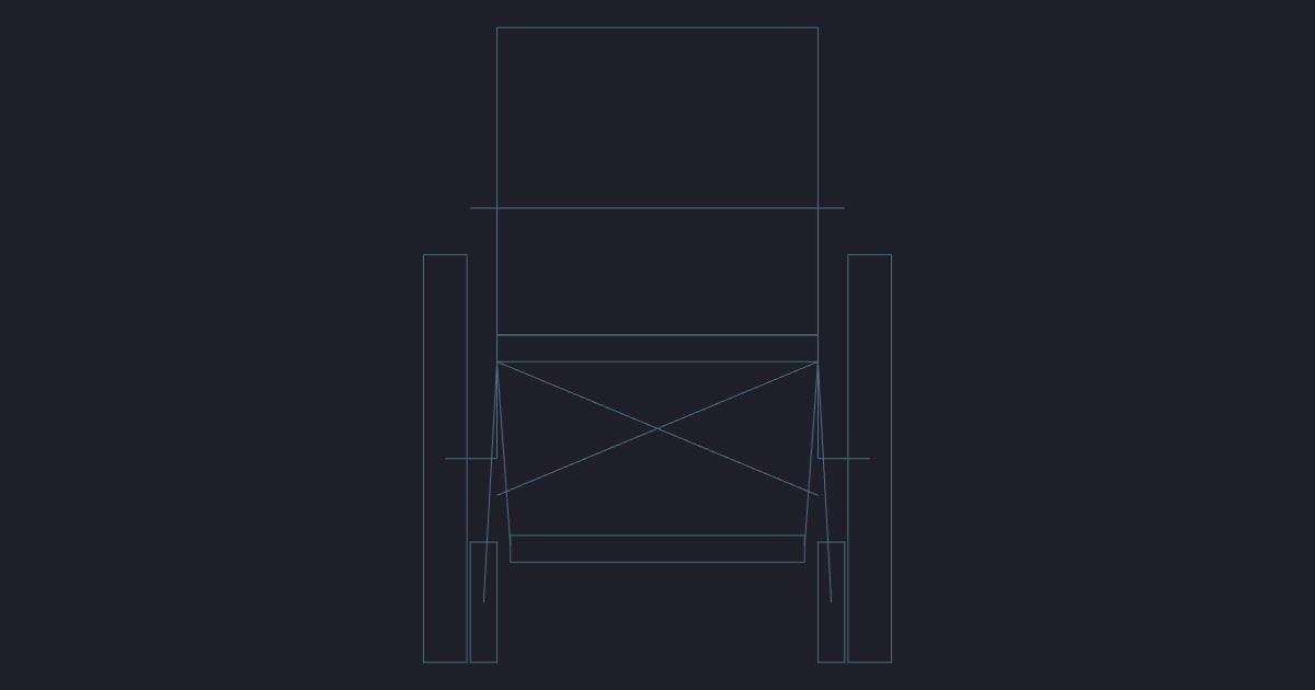 Wheelchair front - CAD Block