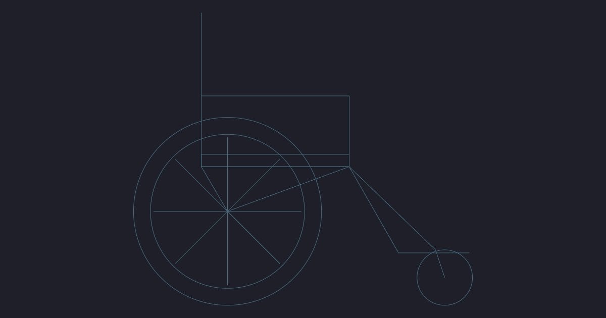 Wheelchair side - CAD Block