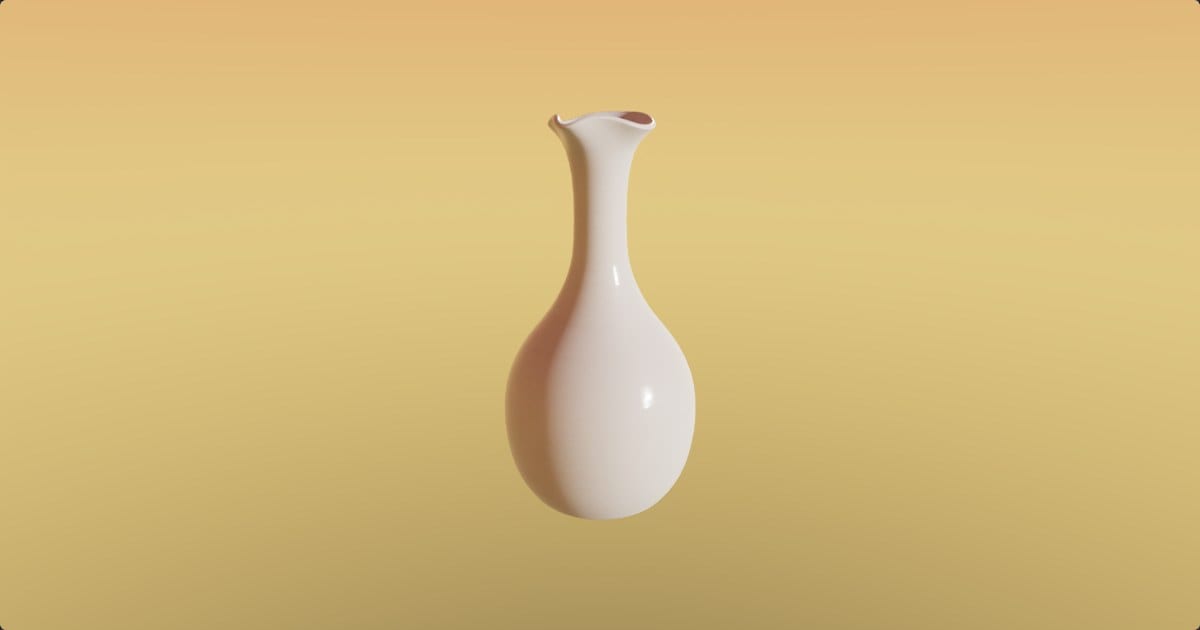 White ceramic vase