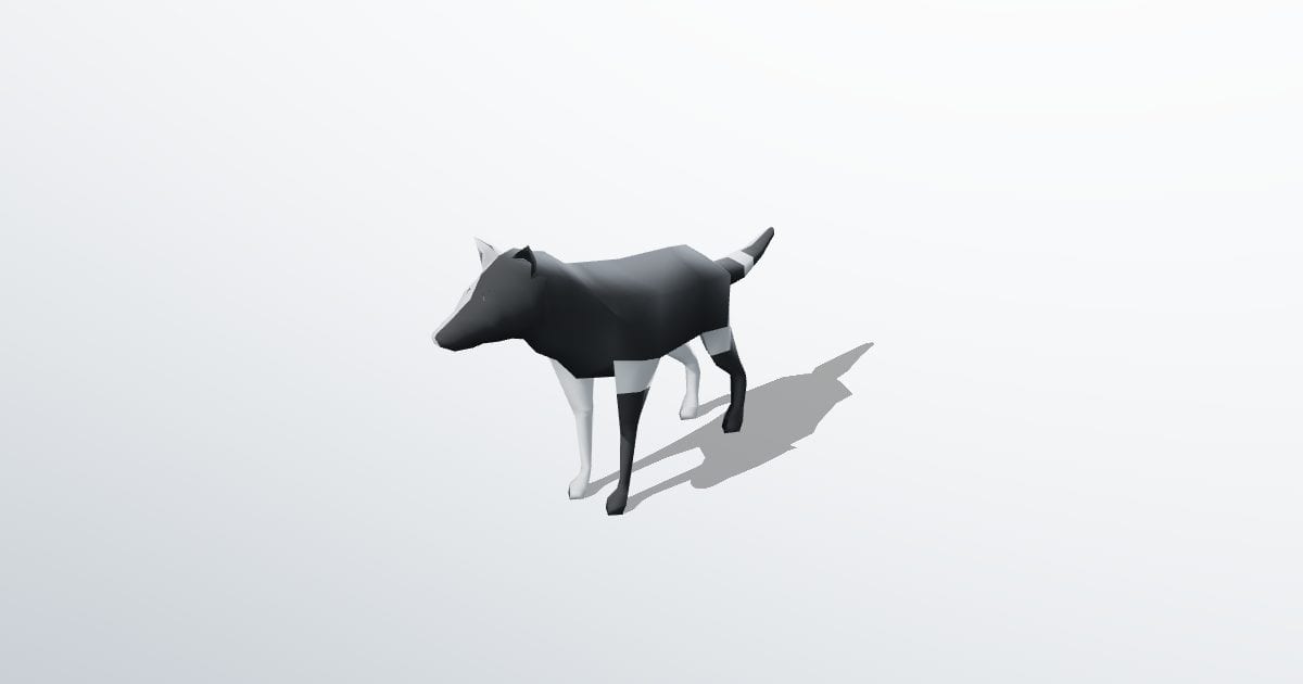 Wolf, low poly