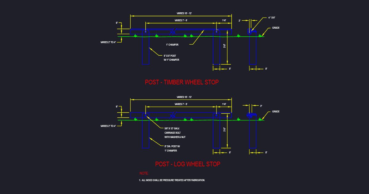 Wood Curb Stops (USFS VBW1)