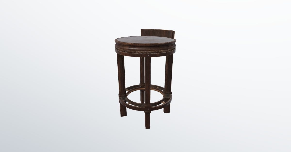 Wooden bar stool