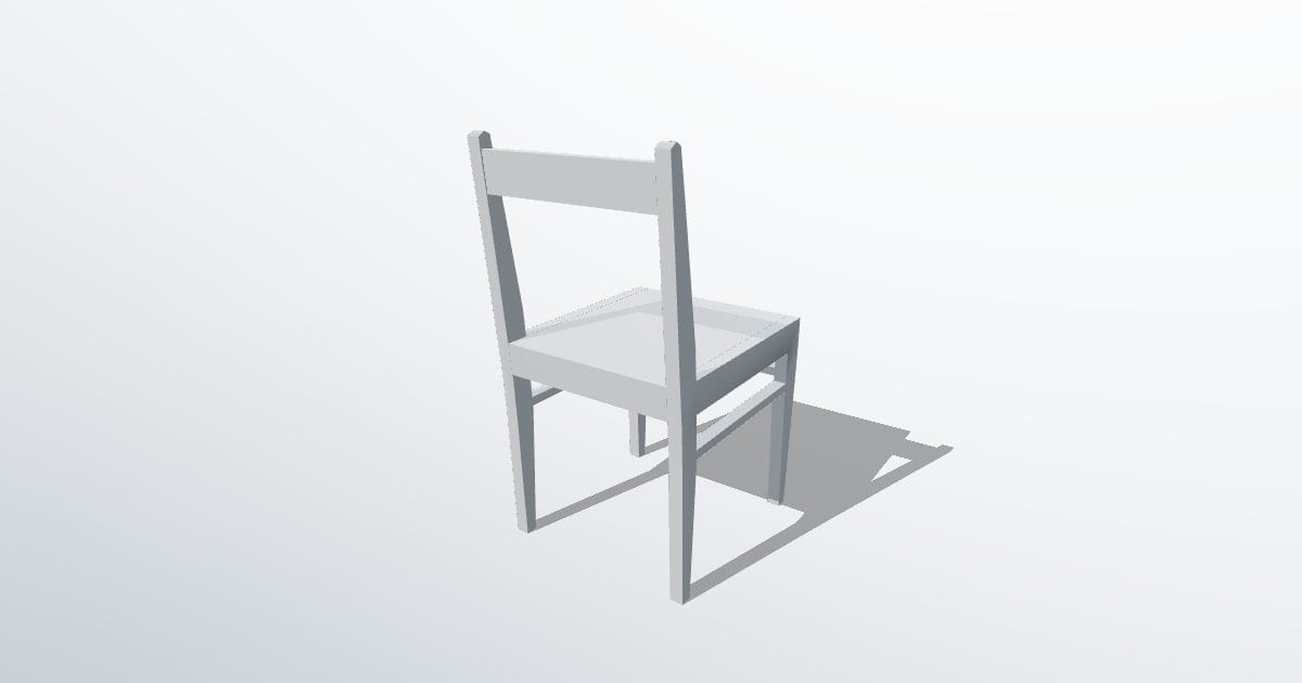 Wooden chair (3ds Max)