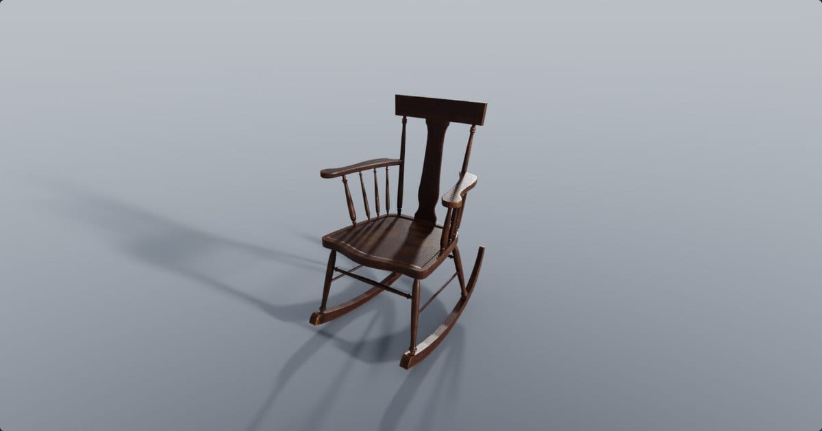 Wooden rocking chair