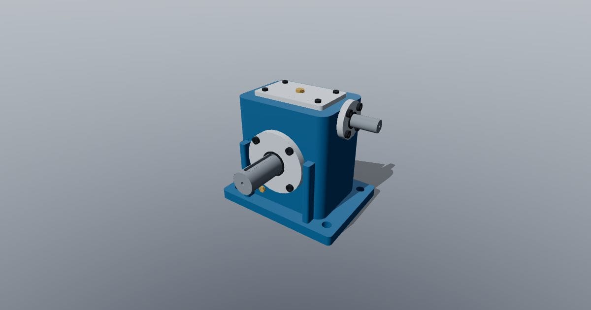 Worm reduction gearbox