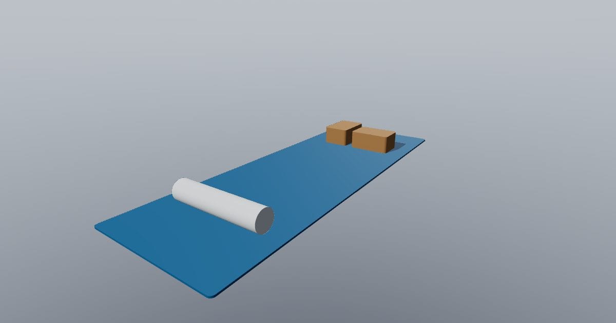 Yoga mat and block - Gym equipment