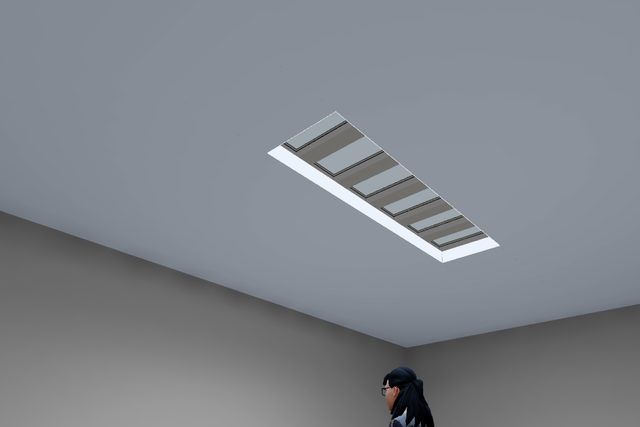 Circadian Lab 3D view: CS12 (1×2 ft) lay-in array, 6 fixtures butted side by side