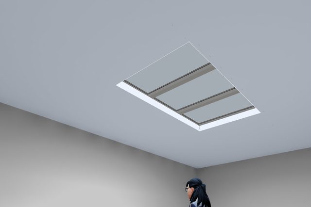 Circadian Lab 3D view: CS24 (2×4 ft) lay-in array, 3 fixtures butted side by side