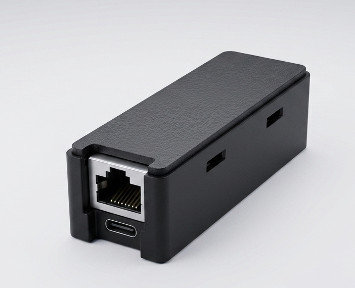 Innerscene Mini Hub showing Ethernet and USB-C ports