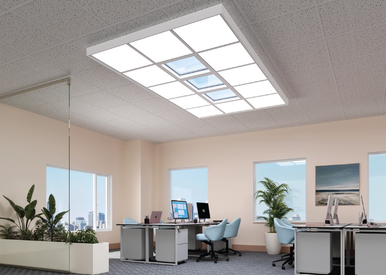 Circadian Sky Cloud Installation in Open Office