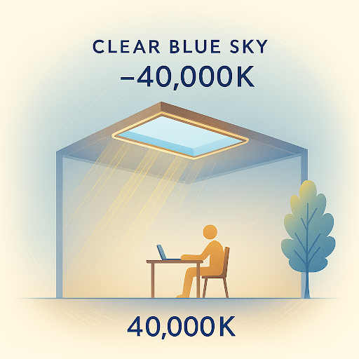 Sky-only CCT showing pure blue sky at 40000K